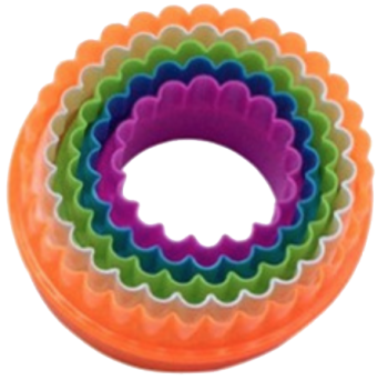 Wavy Round Shape Cookie Cutter Set