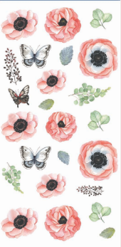 DECORPRINT Decal Paper - Flower Branches 10x20cm